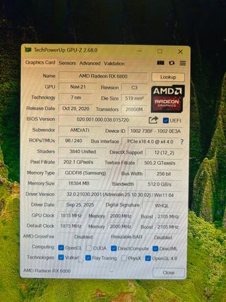 AMD Radeon RX 6800 16GB GDDR6