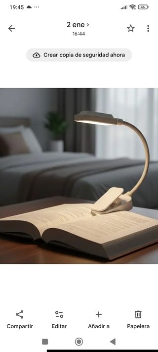 Lámpara LED portátil con pinza