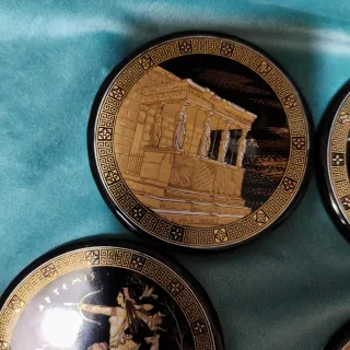 Set Sottobicchieri Stile Greco Antico