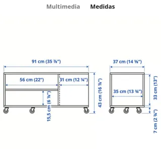 Mesa auxiliar VIHALS Ikea blanca