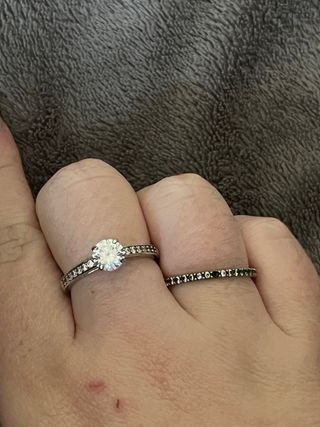 Anillos Swarovski Plata