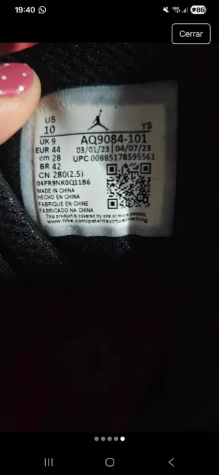 Zapatillas Nike Jordan Max Aura Negras y Blancas