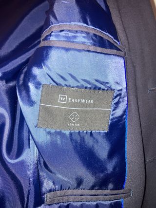 Traje Azul Easy Wear Corte Inglés Talla 44