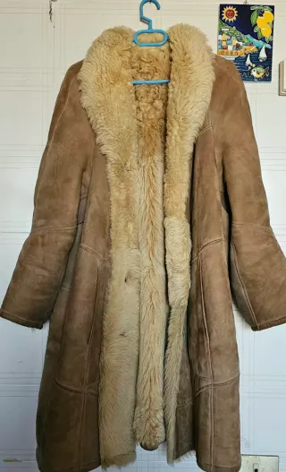 Montone shearling donna beige/marrone M/L