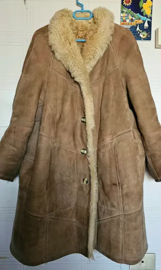 Montone shearling donna beige/marrone M/L