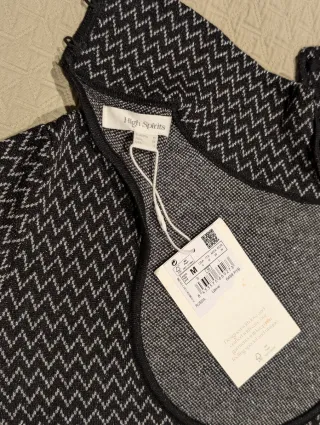 Vestido de punto zig-zag