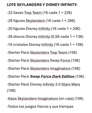 Lote Skylanders y Disney Infinity Wii U