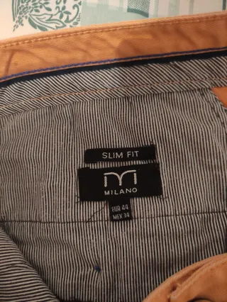 Pantalones cortos chino amarillo talla 44