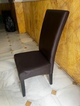 Silla Comedor Piel Sintética Marrón