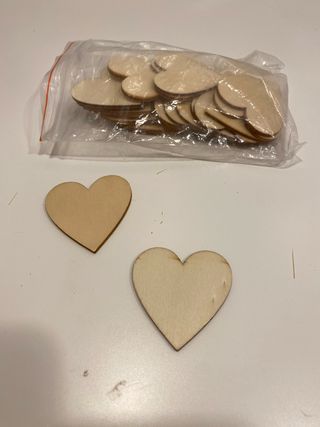 Lote corazones madera para manualidades