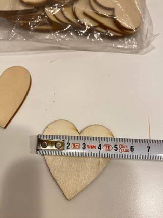 Lote corazones madera para manualidades