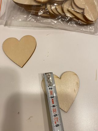 Lote corazones madera para manualidades
