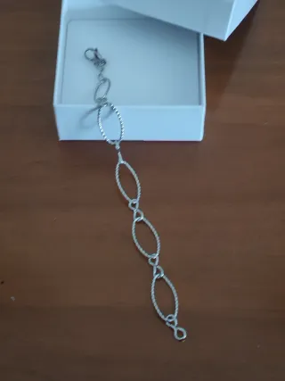 Bracciale Acciaio Diamantato Argento