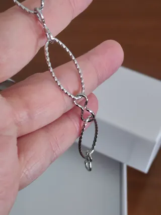 Bracciale Acciaio Diamantato Argento