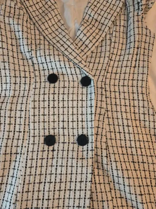 Chaleco largo SHEIN cuadros