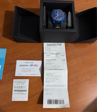 Omega Swatch Speedmaster Blu