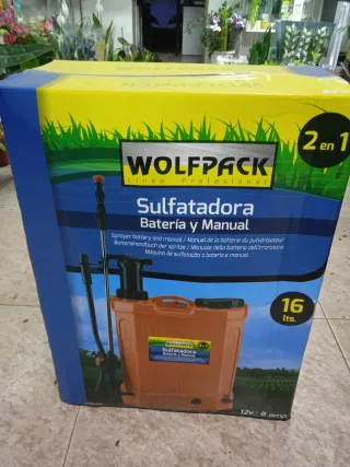 Sulfatadora Wolfpack Batería y Manual 16 Lts