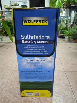 Sulfatadora Wolfpack Batería y Manual 16 Lts
