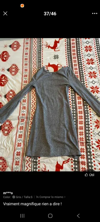 Vestido gris espalda al aire