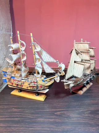 2 Maquetas Navios de Línea Madera