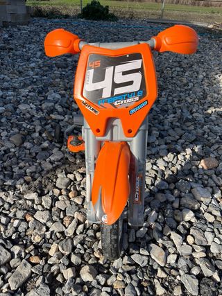 Moto de batería infantil naranja