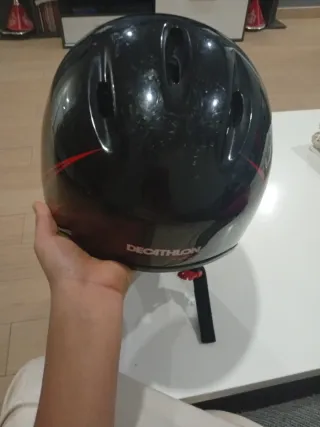Casco Bicicleta Negro y Rojo