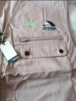 Chaleco multi bolsillos beige XL