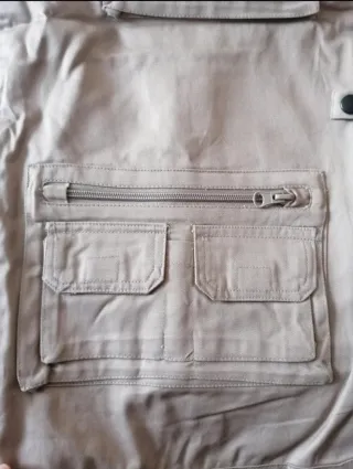 Chaleco multi bolsillos beige XL