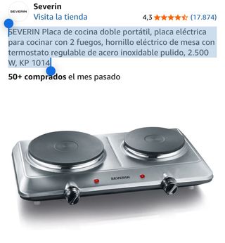 Placa de cocina doble SEVERIN portátil