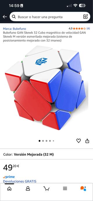 Cubo GAN Skewb M 32 imanes NUEVO CON PRECINTO!!