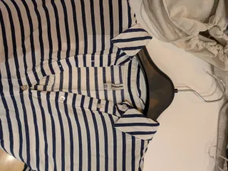 Camisa Rayas Azul y Blanca Talla S