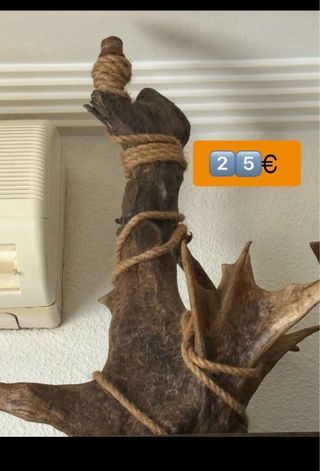 Lote 3 Lámparas Cepas Gallegas Madera