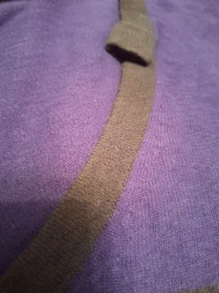 Jersey lana Gant negro y morado talla M