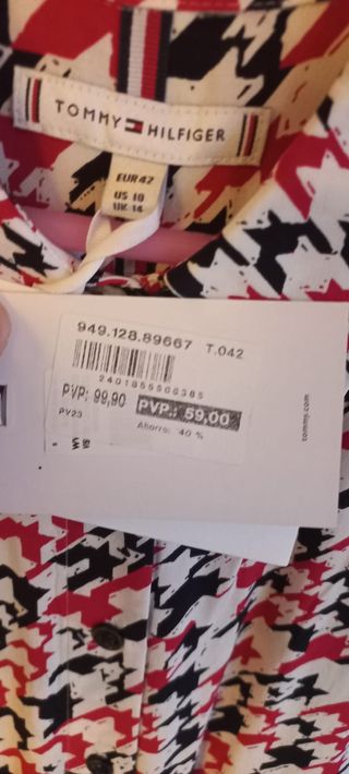 Camisa Tommy Hilfiger Estampada Talla 42