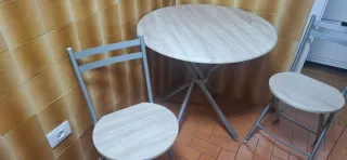 Mesa redonda cocina con 2 sillas