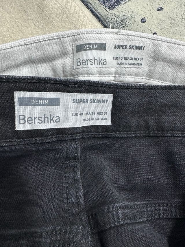 Pantalones vaqueros hombre (negro y blanco)