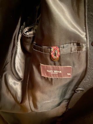 Abrigo largo negro hombre