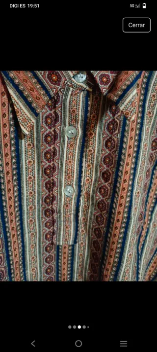 Camisa vintage hombre 60s multicolor