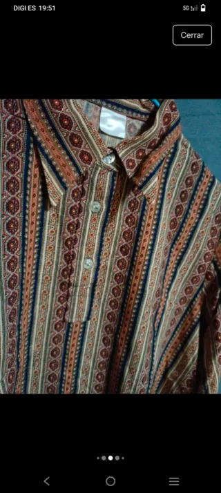 Camisa vintage hombre 60s multicolor
