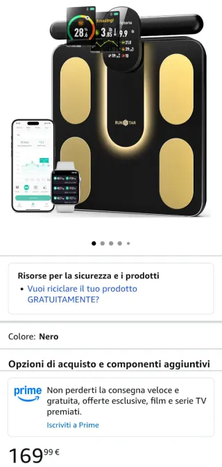 Bilancia Pesapersone Runstar 8 Elettrodi – Smart