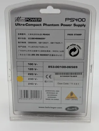 Behringer Micropower PS400 Alimentación Phantom
