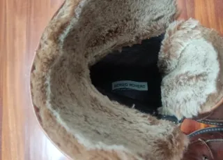 Botas cuña Sergio Romero piel marrón