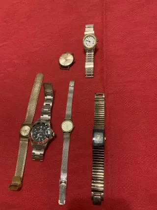 Lotto orologi donna/uomo marrone/oro/nero