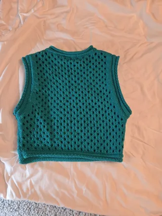 Jersey Zara sin mangas crochet talla única
