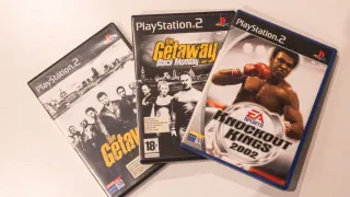 PS2 Slim Plata + Mando + EyeToy + 4 Juegos