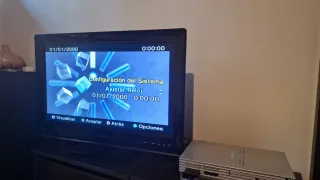 PS2 Slim Plata + Mando + EyeToy + 4 Juegos