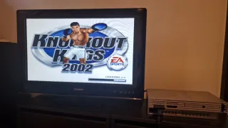 PS2 Slim Plata + Mando + EyeToy + 4 Juegos