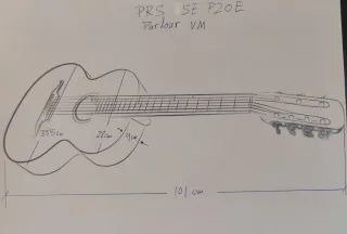 Guitarra Acústica PRS ES P20E Parlour VM
