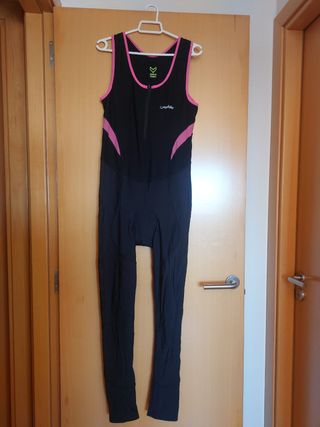 Mono Ciclismo Mujer Negro/Rosa Talla XL