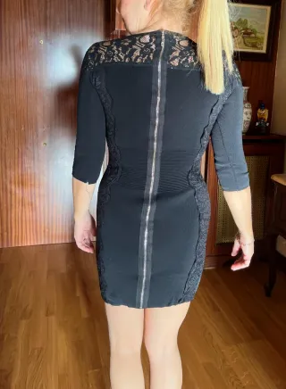 Vestido Sweeë Paris Negro Encaje